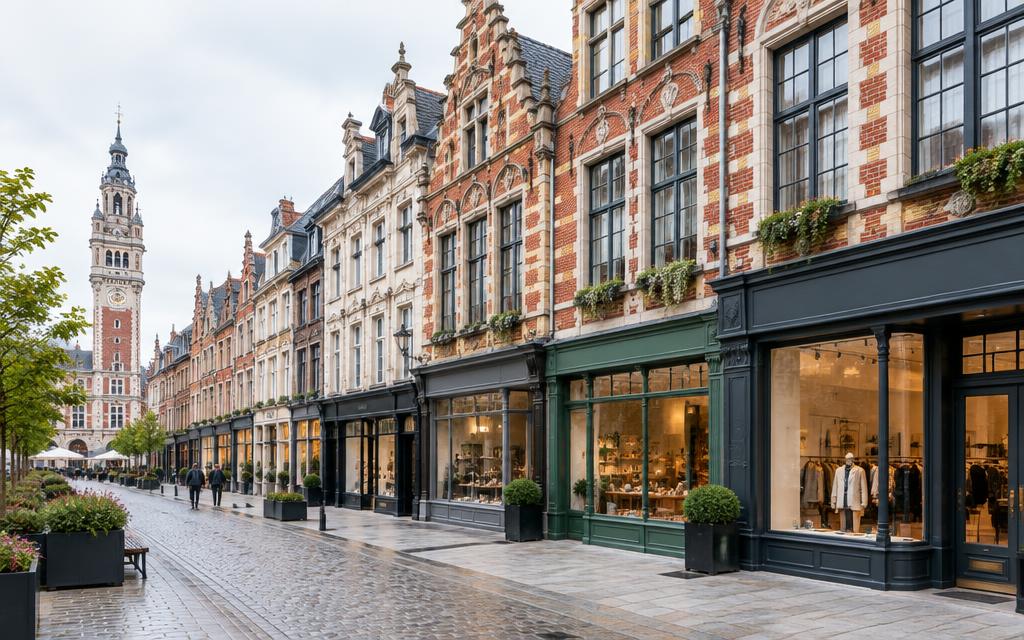 Rue commerçante à Lille